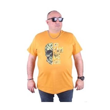 Moc Grande 23126 No Gain Büyük Beden Hardal Erkek T-shirt