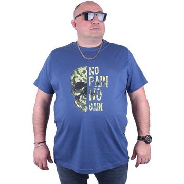 Moc Grande 23126 No Gain Büyük Beden İndigo Erkek T-shirt