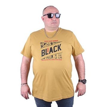 Moc Grande 23127 Black Büyük Beden Limon Erkek T-shirt