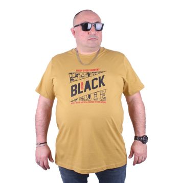 Moc Grande 23127 Black Büyük Beden Limon Erkek T-shirt