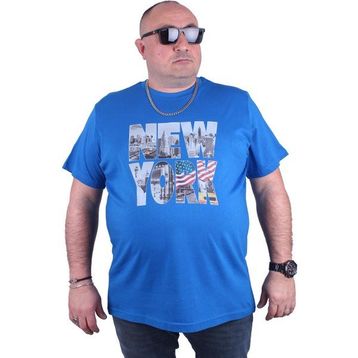 Moc Grande 23129 New York Büyük Beden Saks Erkek T-shirt