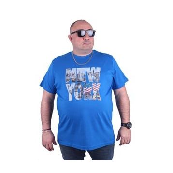 Moc Grande 23129 New York Büyük Beden Saks Erkek T-shirt
