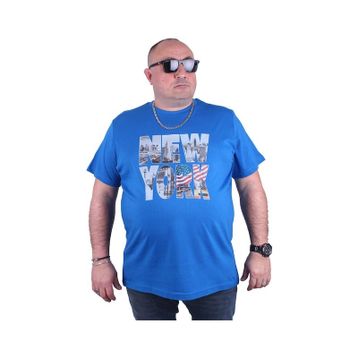 Moc Grande 23129 New York Büyük Beden Saks Erkek T-shirt