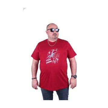 Moc Grande 23132 Lightning Büyük Beden Bordo Erkek T-shirt