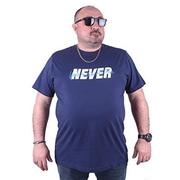 Moc Grande 23135 Never Büyük Beden Marin Erkek T-shirt