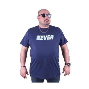 Moc Grande 23135 Never Büyük Beden Marin Erkek T-shirt