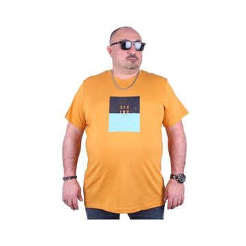 Moc Grande 23136 Seaing Büyük Beden Hardal Erkek T-shirt