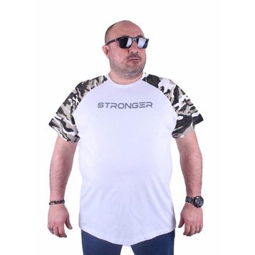 Moc Grande 23146 Raglan Sleeve Camouflage Beyaz Erkek T-shirt