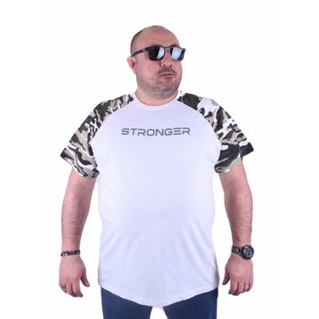 Moc Grande 23146 Raglan Sleeve Camouflage Beyaz Erkek T-shirt