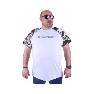Moc Grande 23146 Raglan Sleeve Camouflage Beyaz Erkek T-shirt