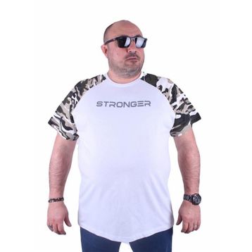 Moc Grande 23146 Raglan Sleeve Camouflage Beyaz Erkek T-shirt