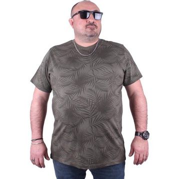 Moc Grande 23148 Palm Leaf Büyük Beden Haki Erkek T-shirt