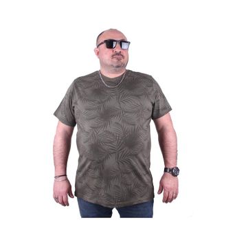 Moc Grande 23148 Palm Leaf Büyük Beden Haki Erkek T-shirt