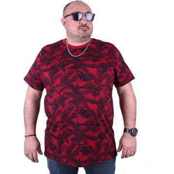 Moc Grande 23150 Beach Palm Büyük Beden Bordo Erkek T-shirt