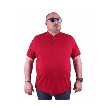 Moc Grande 23403 Klasik Büyük Beden Bordo Erkek T-shirt