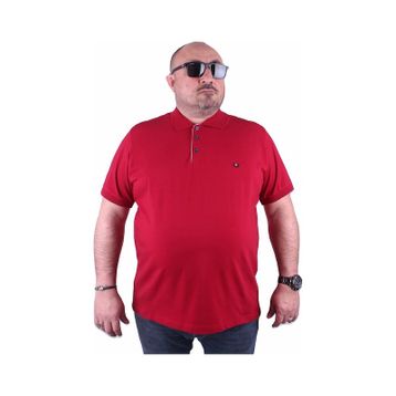 Moc Grande 23403 Klasik Büyük Beden Bordo Erkek T-shirt