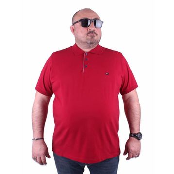 Moc Grande 23403 Klasik Büyük Beden Bordo Erkek T-shirt