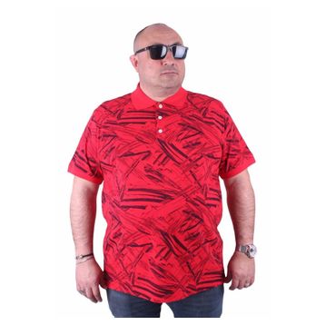 Moc Grande 23411 Büyük Beden Kırmızı Erkek T-shirt