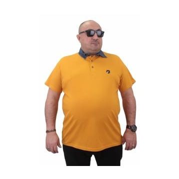 Moc Grande 23420 Büyük Beden Hardal Erkek T-shirt