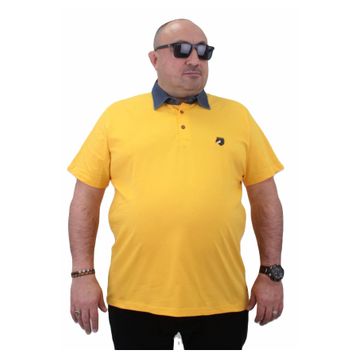 Moc Grande 23420 Büyük Beden Sarı Erkek T-shirt