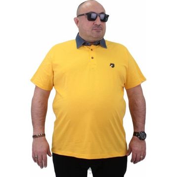 Moc Grande 23420 Büyük Beden Sarı Erkek T-shirt