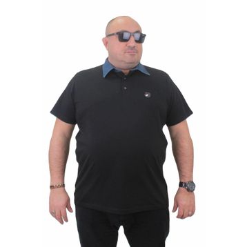 Moc Grande 23420 Büyük Beden Siyah Erkek T-shirt