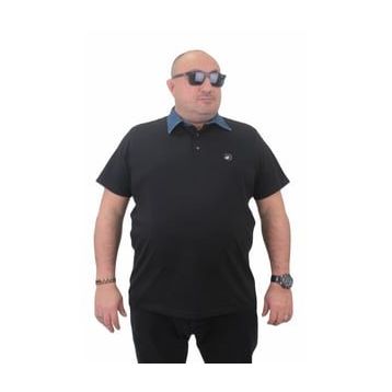 Moc Grande 23420 Büyük Beden Siyah Erkek T-shirt