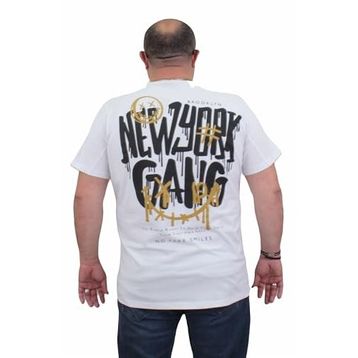 Moc Grande 24132 Sıfır Yaka Gang Beyaz Erkek T-shirt