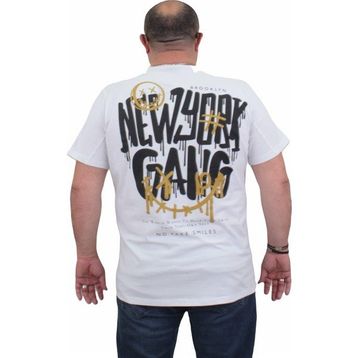 Moc Grande 24132 Sıfır Yaka Gang Beyaz Erkek T-shirt