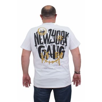 Moc Grande 24132 Sıfır Yaka Gang Beyaz Erkek T-shirt