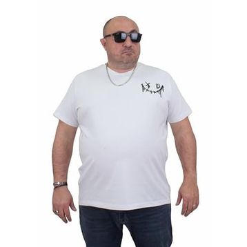 Moc Grande 24132 Sıfır Yaka Gang Beyaz Erkek T-shirt
