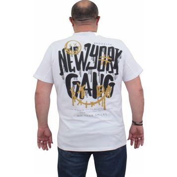 Moc Grande 24132 Sıfır Yaka Gang Beyaz Erkek T-shirt