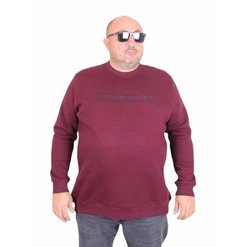 Moc Grande 24203 Mürdüm Sıfır Yaka Erkek Sweatshirt