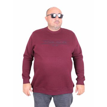 Moc Grande 24203 Mürdüm Sıfır Yaka Erkek Sweatshirt