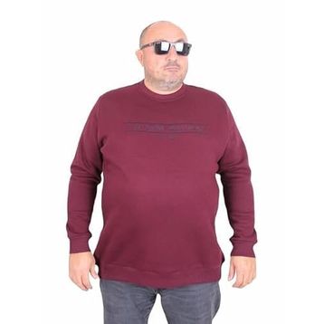 Moc Grande 24203 Mürdüm Sıfır Yaka Erkek Sweatshirt