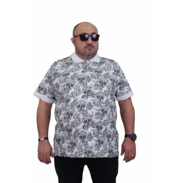 Moc Grande 24454 Skull Beyaz Erkek T-shirt