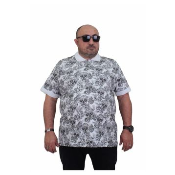 Moc Grande 24454 Skull Beyaz Erkek T-shirt