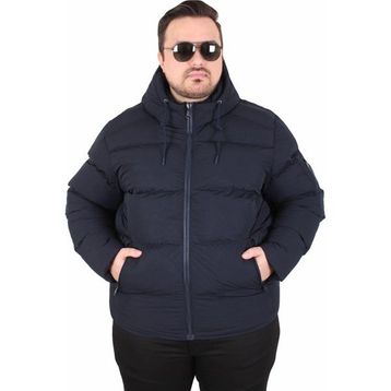 Moc Grande 2505 Lusso Lacivert Kapüşonlu Erkek Mont