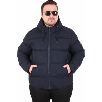 Moc Grande 2505 Lusso Lacivert Kapüşonlu Erkek Mont