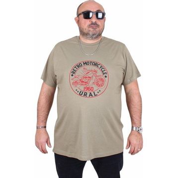 Moc Grande 25171 Motorcycle Haki Sıfır Yaka Erkek T-shirt