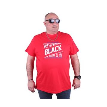 Moc Grande Black 23127 Büyük Beden Bordo Erkek T-shirt