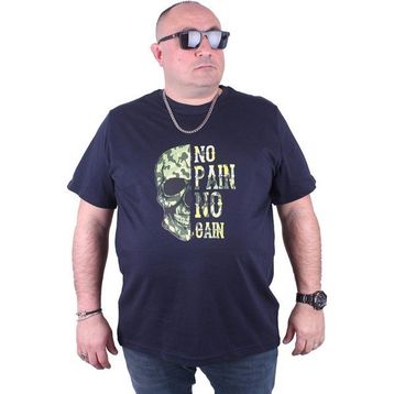 Moc Grande No Gain 23126 Büyük Beden Lacivert Erkek T-shirt