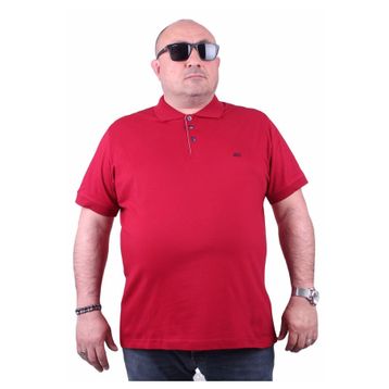 Moc Grande Polo 11500 Büyük Beden Bordo Erkek T-shirt