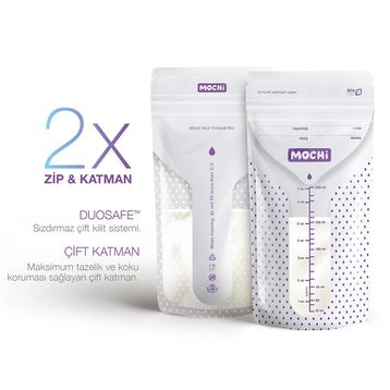 Mochi 25 Adet Süt Saklama Poşeti