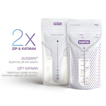 Mochi 25 Adet Süt Saklama Poşeti