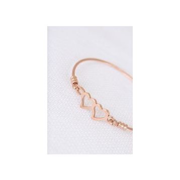 Moco Rose Çelik Kalp Kelepçe Erkek Bileklik
