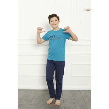 Moda Çizgi 20379 Pamuk Kısa Kollu Erkek Çocuk Pijama Takımı