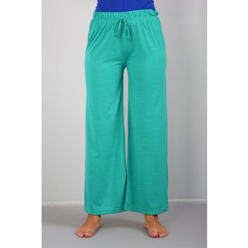 Moda Çizgi 210036 Yeşil Penye Bol Paça Kadın Pantolon