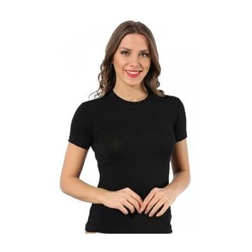 Moda Çizgi 232 Siyah Kısa Kol Kadın Body