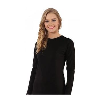 Moda Çizgi 250 Siyah Uzun Kol Kadın Body